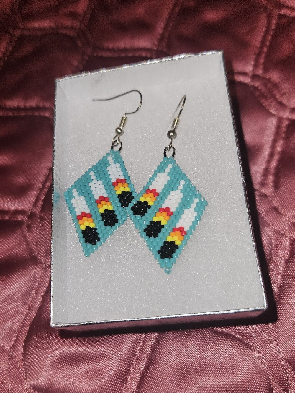 Custom handmade Indigenous Beaded Earrings